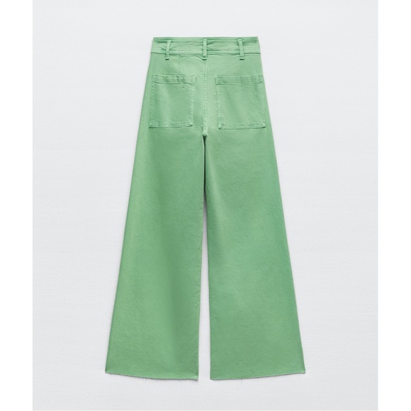 Zara HIGH-WAISTED ZW SAILOR MARINE STRAIGHT JEANS - Picture 3 of 10